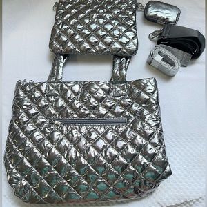 Amy Stran x Adhorned Quilted Nylon Tote W/Accessories
